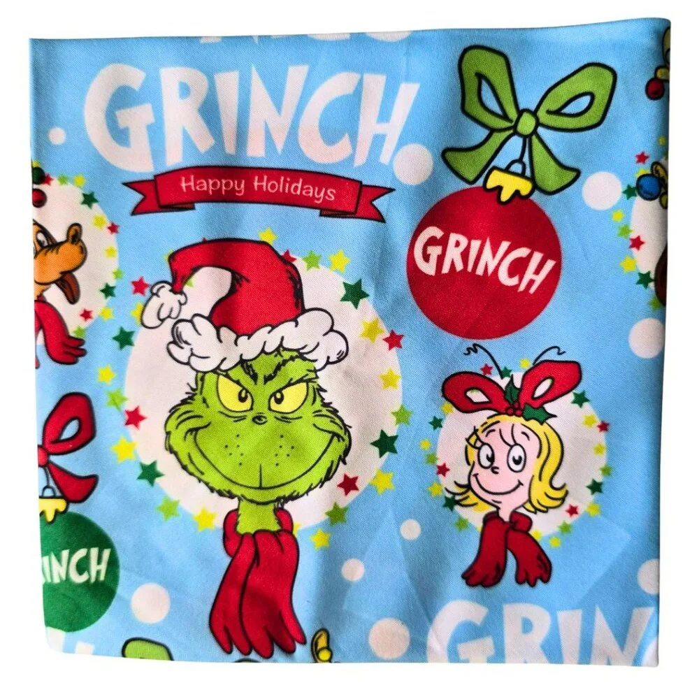 The Grinch Christmas Bandana 2 Pack Lot Holiday Pet Bandanas for Dogs & Cats NEW